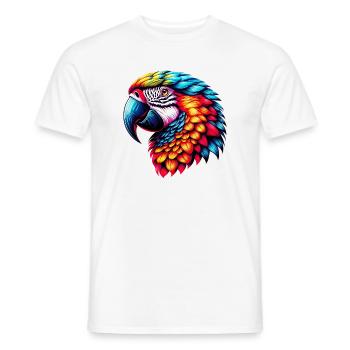 Papagei - Männer T-Shirt - Weiß - Vorne - AI Model Male 178 dark (178cm)