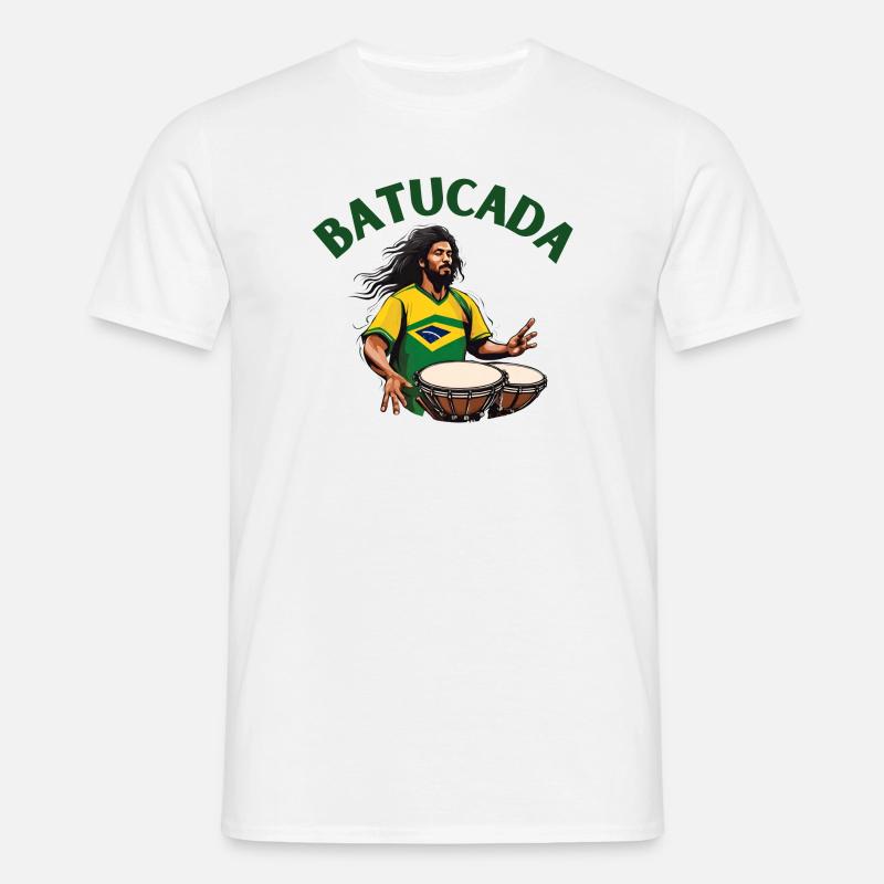 Batucada, batucada player, percussion - Men's T-Shirt - white