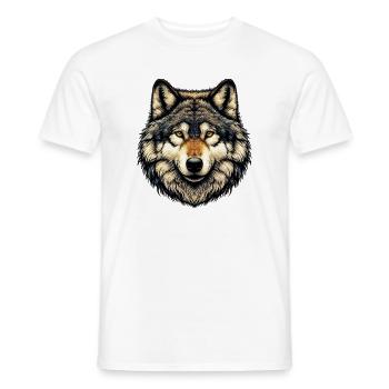 Loup - T-shirt homme - blanc - Devant - AI Model Male 178 dark (178cm)