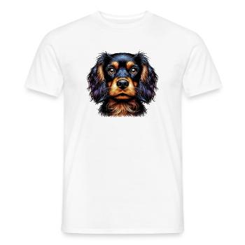 Épagneul Dog Cocker - T-shirt homme - blanc - Devant - AI Model Male 178 dark (178cm)