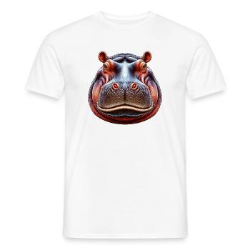 Hippopotamus - Men's T-Shirt - white - Front - AI Model Male 178 dark (178cm)