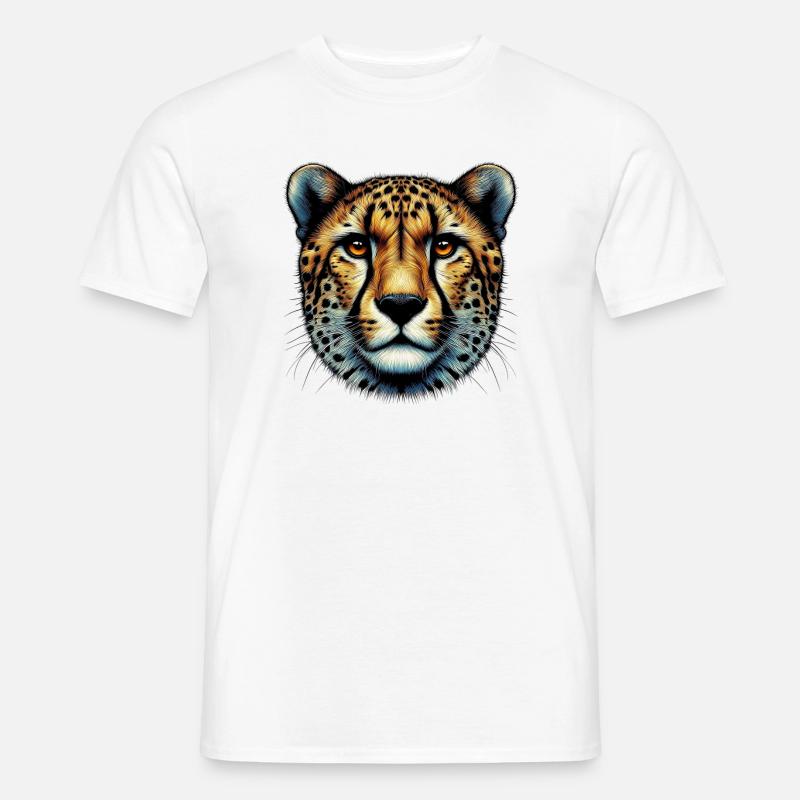 Gepard - Männer T-Shirt - Weiß