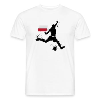Fußball Spieler Explosion Polen EM 2024 Symbol - Männer T-Shirt - Weiß - Vorne - AI Model Male 178 dark (178cm)