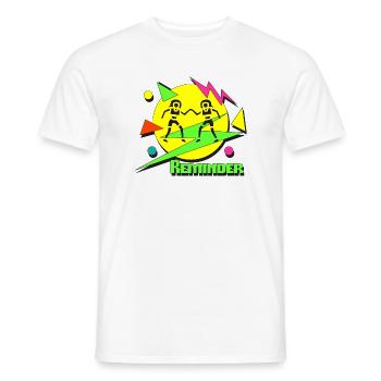 Reminder 80s - Männer T-Shirt - Weiß - Vorne - AI Model Male 178 dark (178cm)