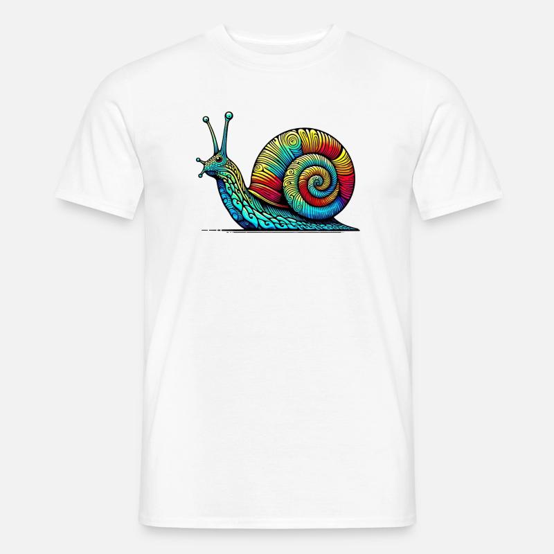 Schnecke - Männer T-Shirt - Weiß