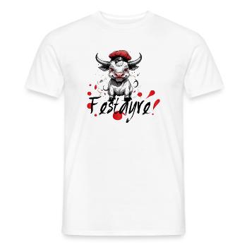 Festayre! Féria de Béziers, Dax, Nîmes, Bayonne - Men's T-Shirt - white - Front - AI Model Male 178 dark (178cm)