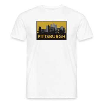 Pittsburgh Silhouette Gold - Men's T-Shirt - white - Front - AI Model Male 178 dark (178cm)
