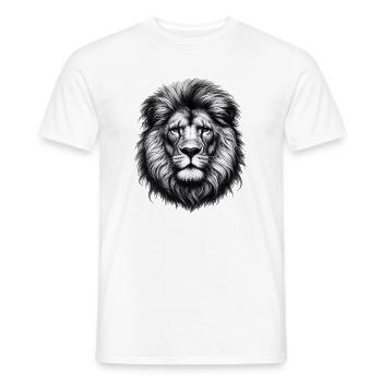 Lion - Men's T-Shirt - white - Front - AI Model Male 178 dark (178cm)