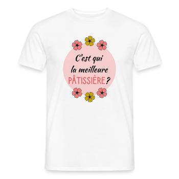 PASTRY CHEF - Men's T-Shirt - white - Front - AI Model Male 178 dark (178cm)