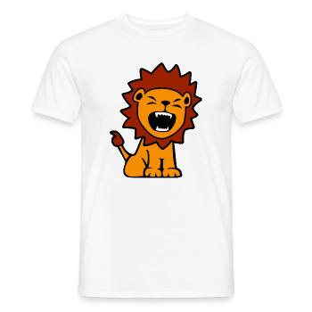 petit lion ROAAR - T-shirt homme - blanc - Devant - AI Model Male 178 dark (178cm)