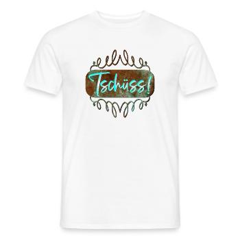 ABSCHIED KOLLEGEN JOBWECHSEL TSCHÜSS SAGEN - Männer T-Shirt - Weiß - Vorne - AI Model Male 178 dark (178cm)