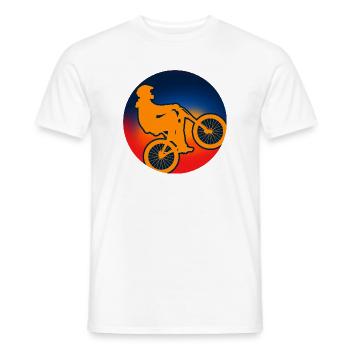 Bike MTB Cycling Gift - Men's T-Shirt - white - Front - AI Model Male 178 dark (178cm)