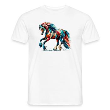 Cheval - T-shirt homme - blanc - Devant - AI Model Male 178 dark (178cm)