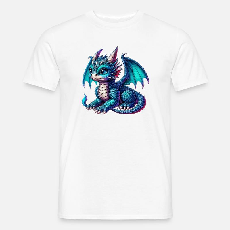 Drache - Männer T-Shirt - Weiß