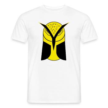 Eulen Vater - Männer T-Shirt - Weiß - Vorne - AI Model Male 178 dark (178cm)