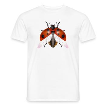 Enchanting Flying Ladybug with Wings - Men's T-Shirt - white - Front - AI Model Male 178 dark (178cm)