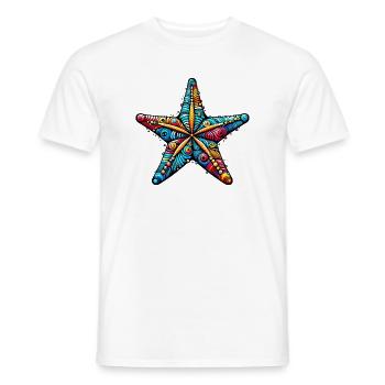 Étoile de mer - T-shirt homme - blanc - Devant - AI Model Male 178 dark (178cm)