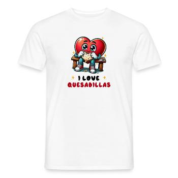 J'aime les Quesadillas Mexico - T-shirt homme - blanc - Devant - AI Model Male 178 dark (178cm)