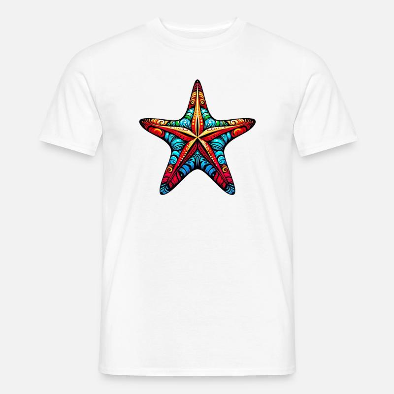 Seestern - Männer T-Shirt - Weiß