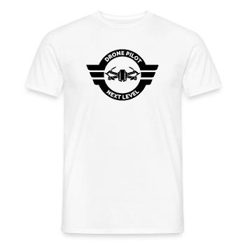 drone pilot racing Drohnenpilot Symbol Fliegerei - Männer T-Shirt - Weiß - Vorne - AI Model Male 178 dark (178cm)
