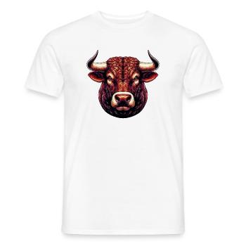 Bull - Men's T-Shirt - white - Front - AI Model Male 178 dark (178cm)