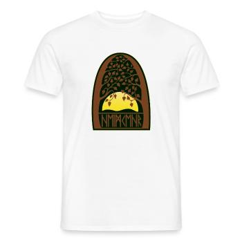 Sonnenaufgang - Runen - Heimkehr - Männer T-Shirt - Weiß - Vorne - AI Model Male 178 dark (178cm)