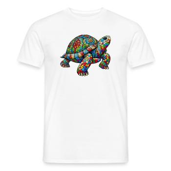 Tortue - T-shirt homme - blanc - Devant - AI Model Male 178 dark (178cm)