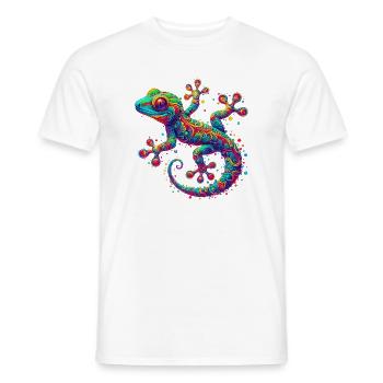 Gecko - T-shirt homme - blanc - Devant - AI Model Male 178 dark (178cm)