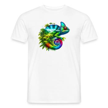 Chameleon - Men's T-Shirt - white - Front - AI Model Male 178 dark (178cm)