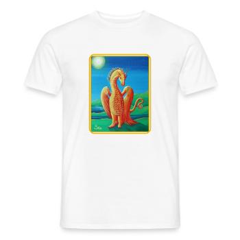 Dragon Lucky Dragon Fiora - Sonja Ariel von Staden - Men's T-Shirt - white - Front - AI Model Male 178 dark (178cm)