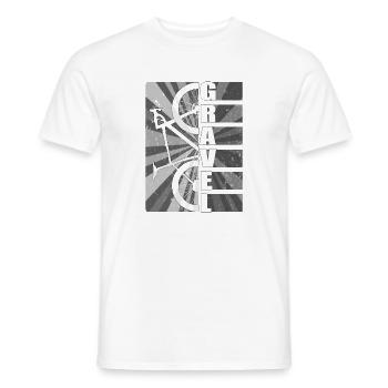 GRAVEL BIKE FAHRRAD - Männer T-Shirt - Weiß - Vorne - AI Model Male 178 dark (178cm)