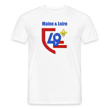 Maine et loire - Männer T-Shirt - Weiß - Vorne - AI Model Male 178 dark (178cm)