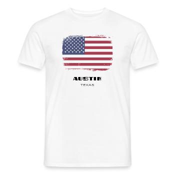 Austin, Texas, USA - Männer T-Shirt - Weiß - Vorne - AI Model Male 178 dark (178cm)