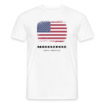 Albuquerque, New Mexico, USA - Men's T-Shirt - white - Front - AI Model Male 178 dark (178cm)