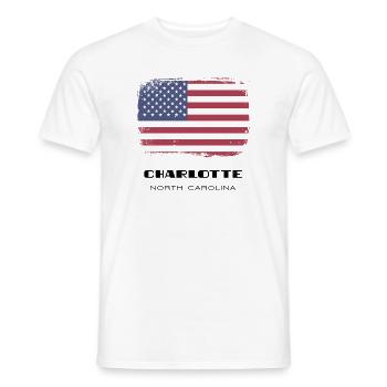 Charlotte, North Carolina, USA - Männer T-Shirt - Weiß - Vorne - AI Model Male 178 dark (178cm)