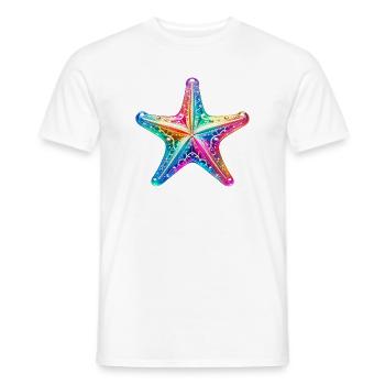 Étoile de mer - T-shirt homme - blanc - Devant - AI Model Male 178 dark (178cm)