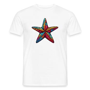 Étoile de mer - T-shirt homme - blanc - Devant - AI Model Male 178 dark (178cm)