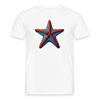 Étoile de mer - T-shirt homme - blanc - Devant - AI Model Male 178 dark (178cm)