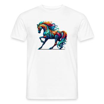 Horse - Men's T-Shirt - white - Front - AI Model Male 178 dark (178cm)