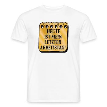 ABSCHIED KOLLEGEN - LETZTER ARBEITSTAG - Männer T-Shirt - Weiß - Vorne - AI Model Male 178 dark (178cm)