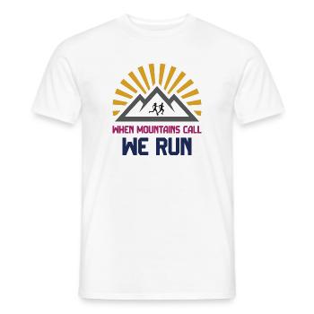 Trailrunner - Wenn die Berge rufen - wir laufen - Männer T-Shirt - Weiß - Vorne - AI Model Male 178 dark (178cm)