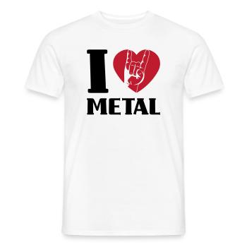 J’adore le métal - T-shirt homme - blanc - Devant - AI Model Male 178 dark (178cm)