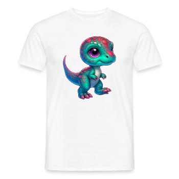Dinosaur - Men's T-Shirt - white - Front - AI Model Male 178 dark (178cm)
