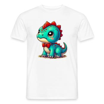 Dinosaur - Men's T-Shirt - white - Front - AI Model Male 178 dark (178cm)