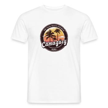 Design de coucher de soleil à Camagüey à Cuba - T-shirt homme - blanc - Devant - AI Model Male 178 dark (178cm)