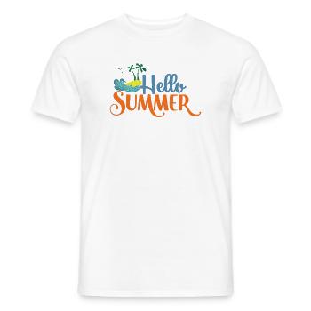 Hallo Summmer - Männer T-Shirt - Weiß - Vorne - AI Model Male 178 dark (178cm)