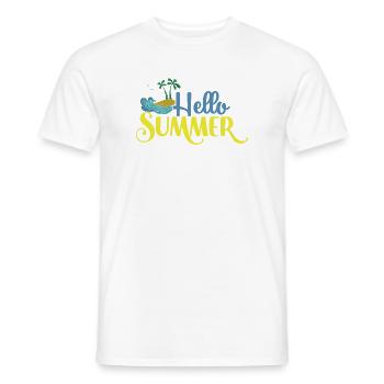 Hallo Summmer - Männer T-Shirt - Weiß - Vorne - AI Model Male 178 dark (178cm)