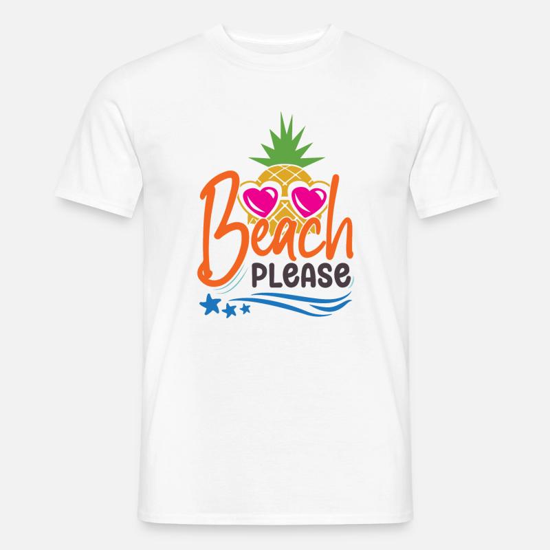 Strand bitte - Männer T-Shirt - Weiß