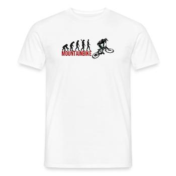Evolution Mountainbike - Männer T-Shirt - Weiß - Vorne - AI Model Male 178 dark (178cm)