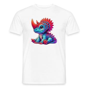 Dinosaur - Men's T-Shirt - white - Front - AI Model Male 178 dark (178cm)